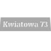 Tabliczka adresowa z dibondu z nazwą ulicy